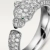 Panthere De Cartier-ring – hvitt gull, smaragder, onyx, diamanter – Cartier