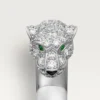 Panthere De Cartier-ring – hvitt gull, smaragder, onyx, diamanter – Cartier