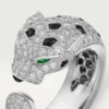 Panthere De Cartier-ring – hvitt gull, smaragder, onyx, diamanter – Cartier