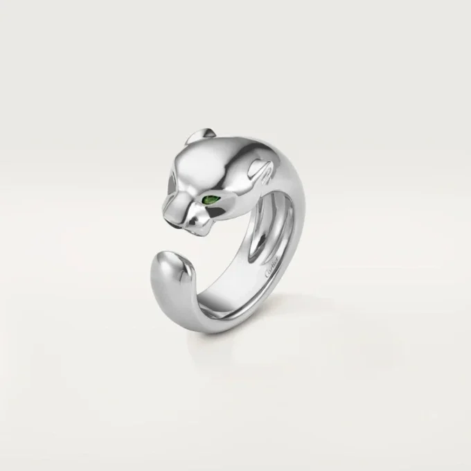 Panthere De Cartier-ring – hvitt gull, tsavorittgranater, onyx – Cartier