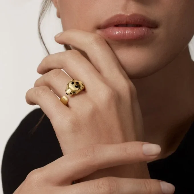 Panthere De Cartier-ring i gult gull og onyx | Cartier Us