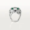Panthere De Cartier-ring – ikke-rhodinert hvitt gull, tsavorittgranater, onyx – Cartier