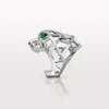 Panthere De Cartier-ring – ikke-rhodinert hvitt gull, tsavorittgranater, onyx – Cartier