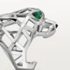 Panthere De Cartier-ring – ikke-rhodinert hvitt gull, tsavorittgranater, onyx – Cartier