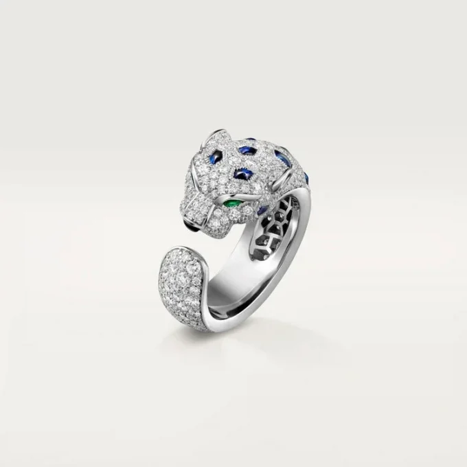 Panthere De Cartier-ring, medium modell, halvpavé