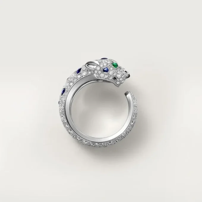 Panthere De Cartier-ring, medium modell, halvpavé