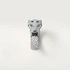 Panthere De Cartier-ring, medium modell, halvpavé