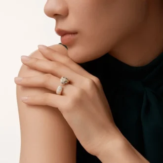 Panthere De Cartier-ring, medium modell, pavé