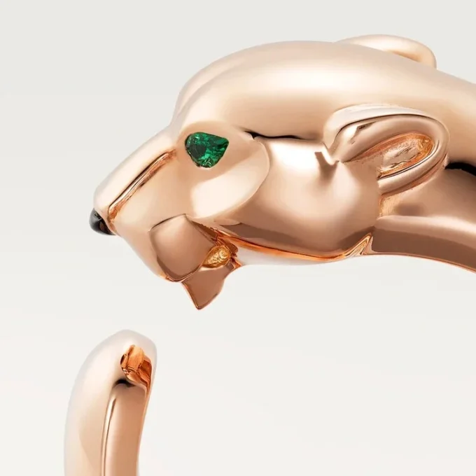 Panthere De Cartier-ring – rosa gull, tsavorittgranater, onyx – Cartier