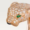 Panthere De Cartier-ring – Rosagull, diamanter, smaragder, onyx – Cartier
