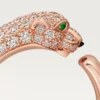 Panthere De Cartier-ring – Rosagull, onyx, smaragder, diamanter – Cartier