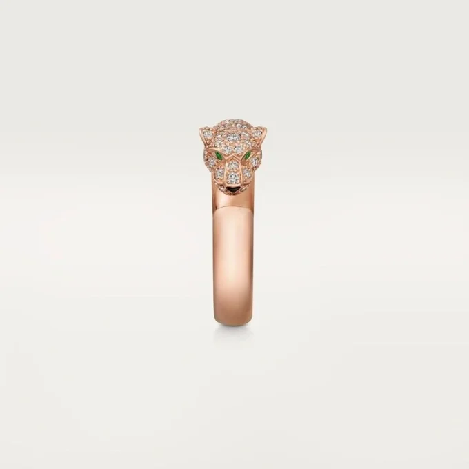 Panthere De Cartier-ring – Rosagull, onyx, smaragder, diamanter – Cartier