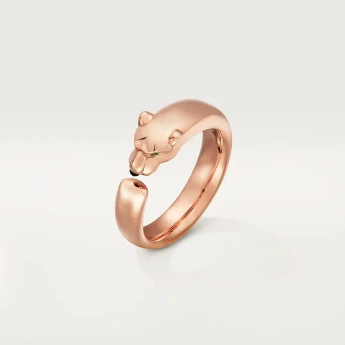 Panthere De Cartier-ring – Rosagull, tsavoritt-granater, onyx – Cartier