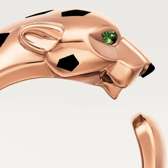 Panthere De Cartier-ring – Rosagull, tsavoritt-granater, onyx – Cartier