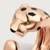 Panthere De Cartier-ring – Rosagull, tsavoritt-granater, onyx – Cartier