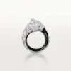 Panthere De Cartier-ring, svart lakk, pavé