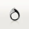 Panthere De Cartier-ring, svart lakk, pavé