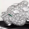 Panthere De Cartier-ring, svart lakk, pavé