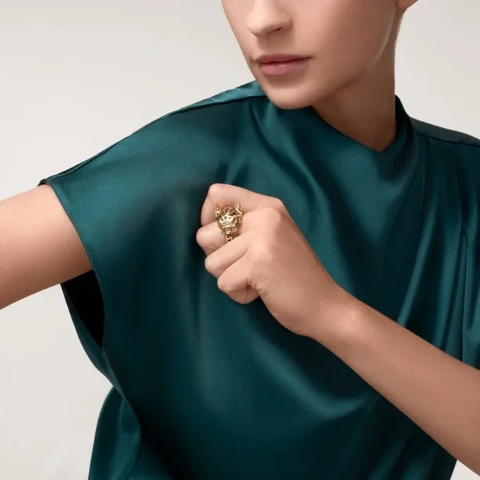 Panthere De Cartier-ring – tsavoritt og gult gull | Cartier Us
