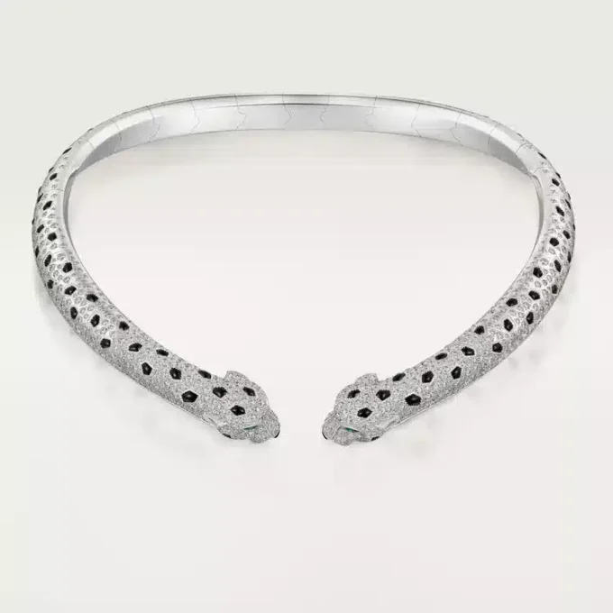 Panthere De Cartier Torque-halskjede, leddet, pavé