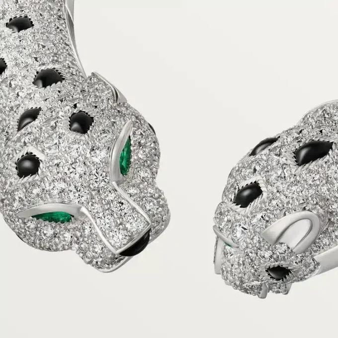 Panthere De Cartier Torque-halskjede, leddet, pavé