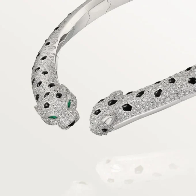 Panthere De Cartier Torque-halskjede, leddet, pavé