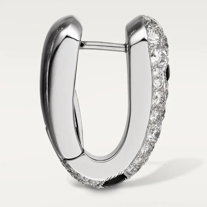 Panthere Diamond små hoop-øreringer, hvitt gull | Cartier Us