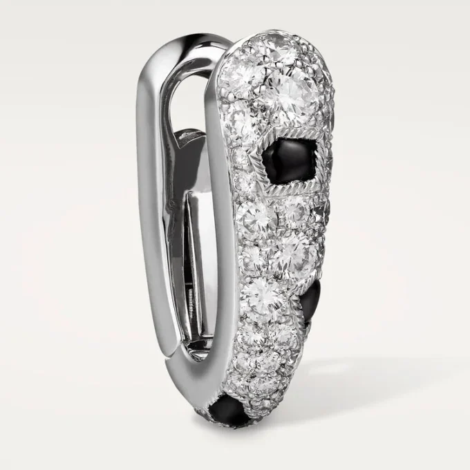 Panthere Diamond små hoop-øreringer, hvitt gull | Cartier Us