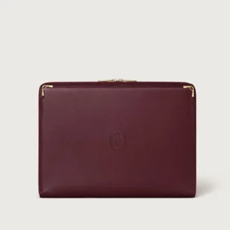 Portfolio, Must De Cartier – burgunder kalveskinn, gullfinish – Cartier