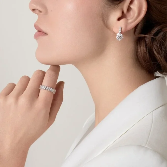 Reflection De Cartier Øredobber – Hvitt gull, diamanter – Cartier