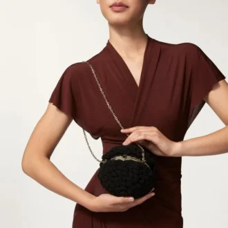 Rund heklet veske, Cartier Soir