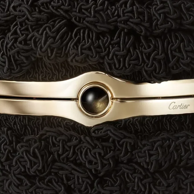 Rund heklet veske, Cartier Soir