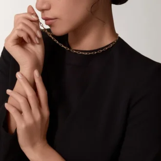 Santos De Cartier-halskjede, kjede, liten modell Santos De Cartier-halskjede, kjede, liten modell