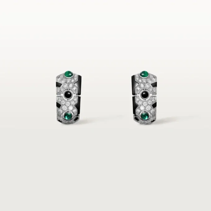 [Sur]Naturel Øredobber – Hvitt gull, smaragder, onyx, diamanter – Cartier