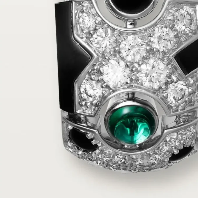 [Sur]Naturel Øredobber – Hvitt gull, smaragder, onyx, diamanter – Cartier