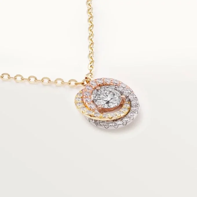 Trinity-anheng, 1 diamant, pavé