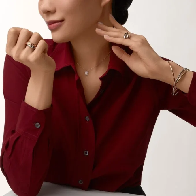 Trinity-anheng, 1 diamant, pavé