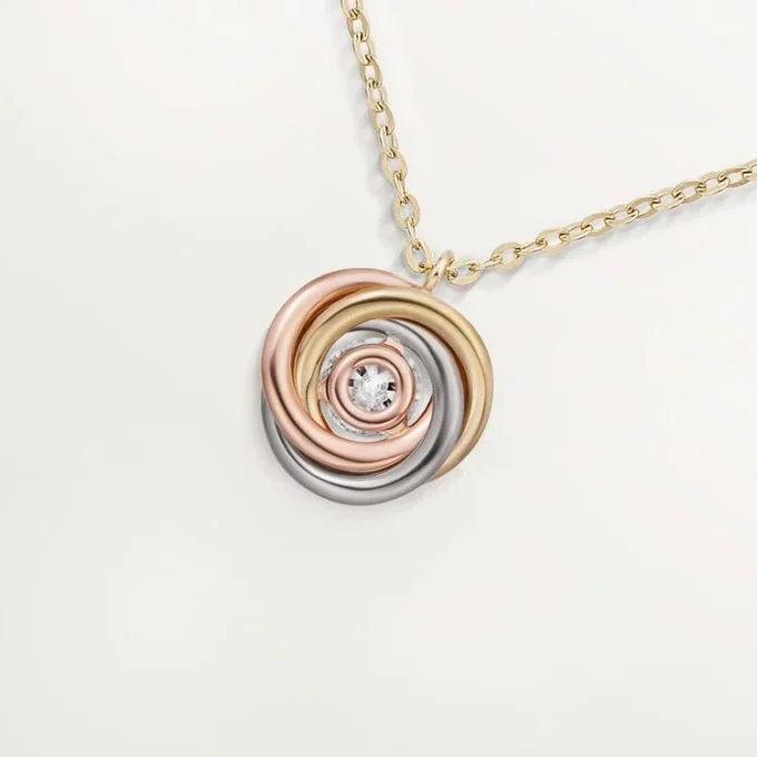 Trinity-anheng, 1 diamant, pavé