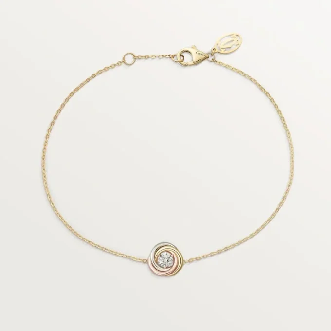 Trinity-armbånd, på kjede, 1 diamant