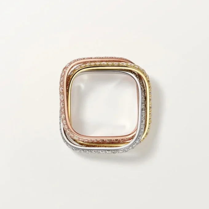 Trinity Cushion-ring, klassisk modell, pavé
