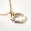 Trinity diamantkjedehalskjede i trefarget gull | Cartier Us