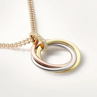 Trinity diamantkjedehalskjede i trefarget gull | Cartier Us Trinity diamantkjedehalskjede i trefarget gull | Cartier Us