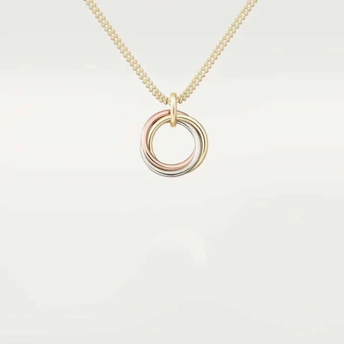 Trinity diamantkjedehalskjede i trefarget gull | Cartier Us
