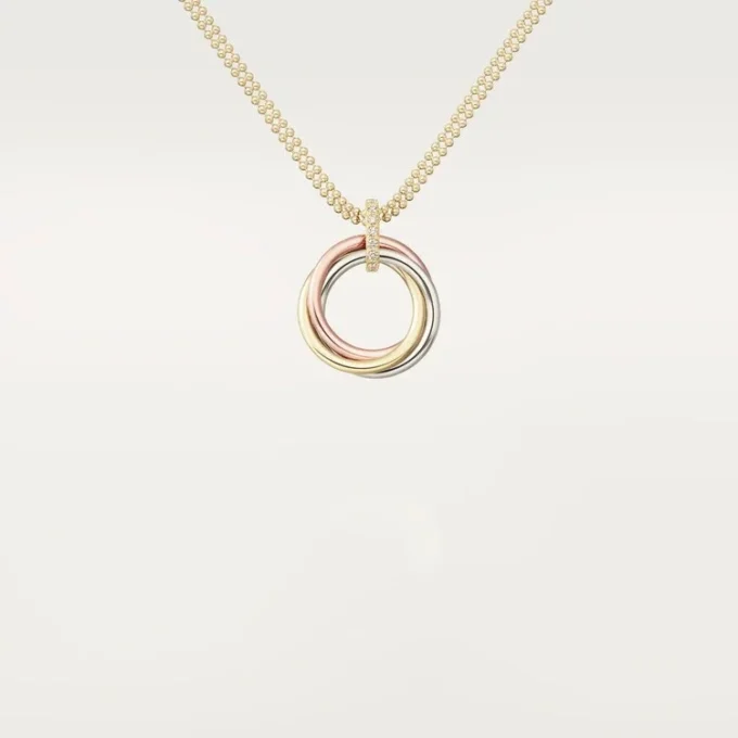 Trinity diamantkjedehalskjede i trefarget gull | Cartier Us