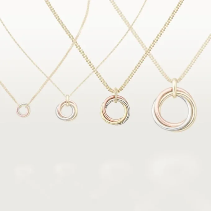 Trinity diamantkjedehalskjede i trefarget gull | Cartier Us