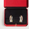 Trinity Hoop-øreringer i trefarget gull | Cartier Us
