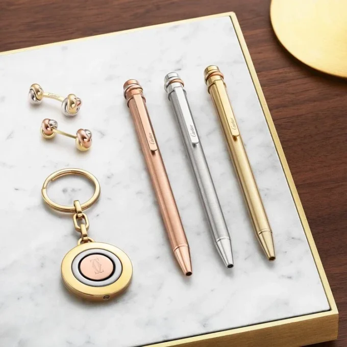 Trinity mansjettknapper – gult, rosa og hvitt gull – Cartier