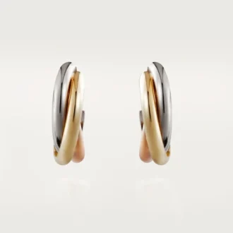 Trinity-øreringer – hvitt gull, gult gull, rosagull – Cartier