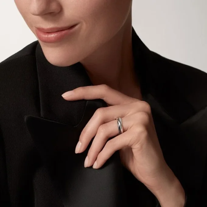 Trinity-ring, keramikk, liten modell, halvpavé