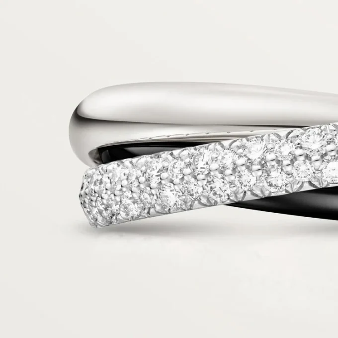 Trinity-ring, keramikk, liten modell, halvpavé